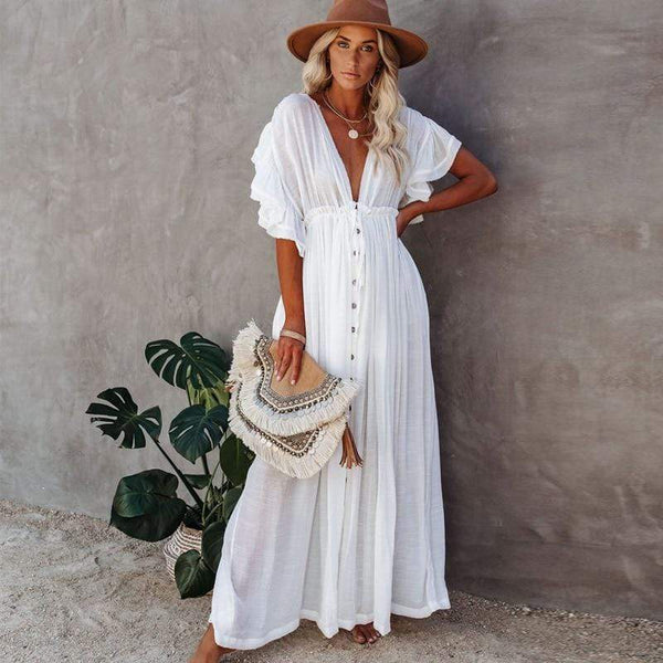 Maxi Dress in Boho style in White ...